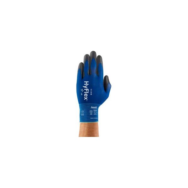 Polyurethane Coated Gloves, Polyurethane, Palm, 3 Abrasion Level, Black, 10 12 PK